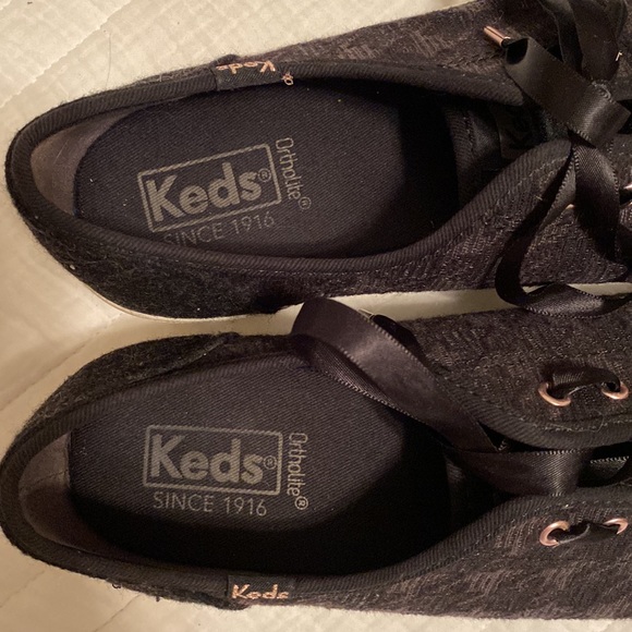 Keds Kickstart Houndstooth Black Sneakers Size 10 - Picture 2 of 10